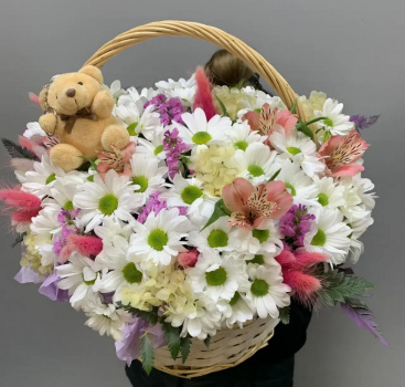 Корзинка с мишкой